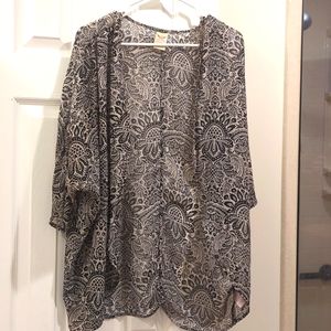 Floral Patterned Sheer Cardigan